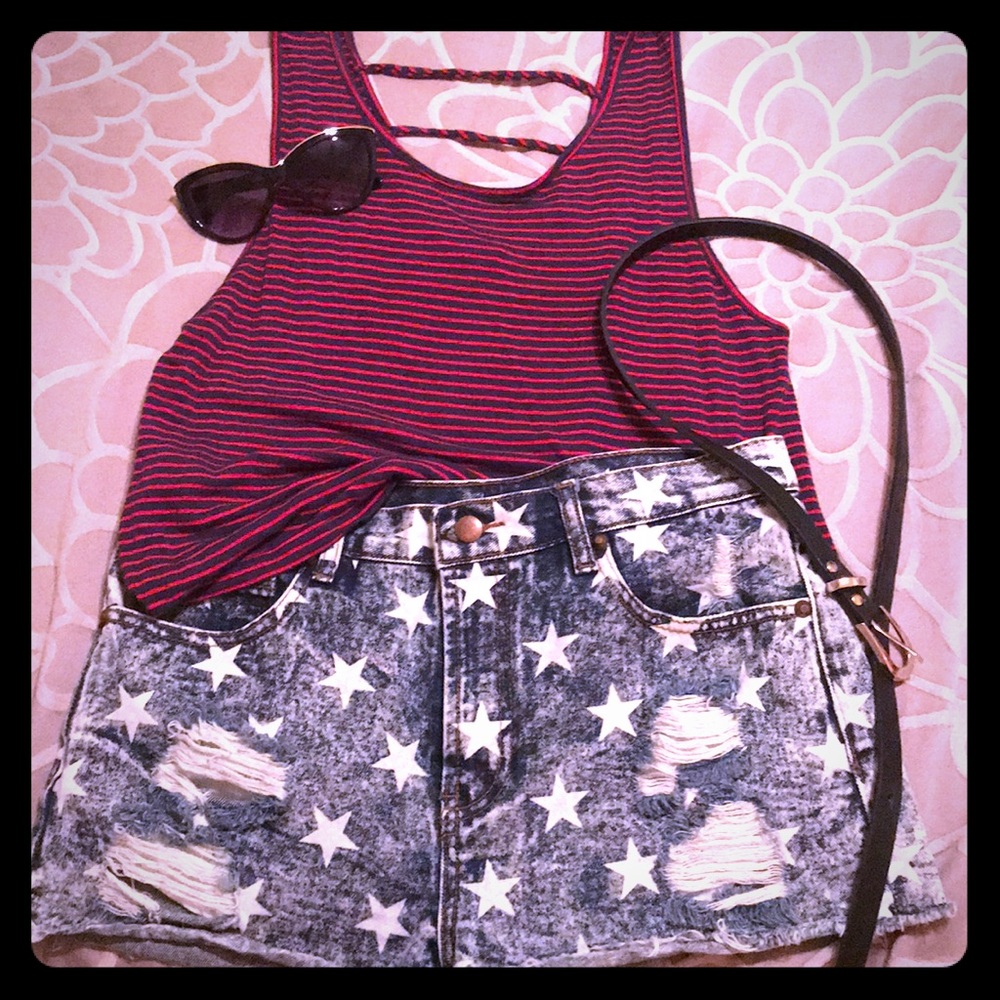Forever 21 high-waisted denim shorts